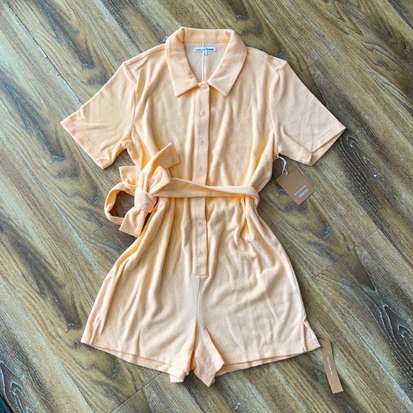 Reformation Rimini Jumpsuit in Apricot NWT